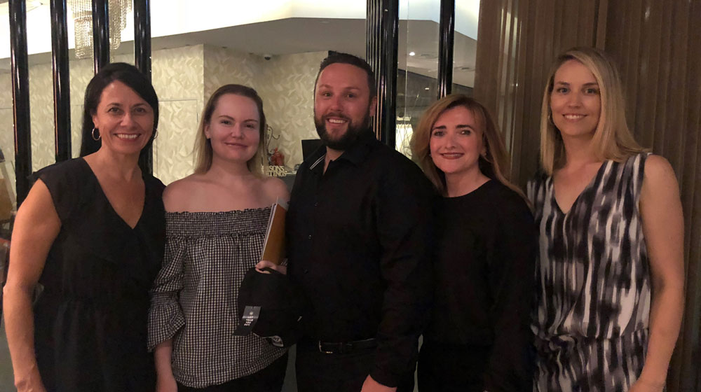 Brisbane event (from left): Nicole Bennett, Delta Air Lines Head of Sales Australia & NZ; Prizewinner Brooke Padman, Dreamlines travel advisor; Craig Gibbons, Discover Los Angeles Regional Director; Lorraine Donnan, Virgin Australia Queensland Leader and Tahnee Perkins, West Hollywood Travel & Tourism Account Director.