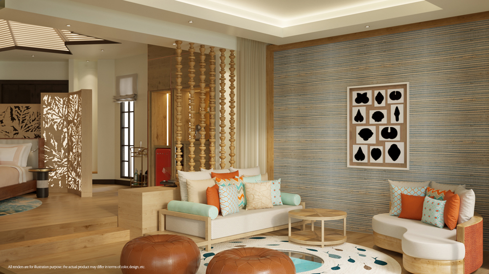 Jumeirah Vittaveli | Infinity Pool Ocean Villa - Living Room