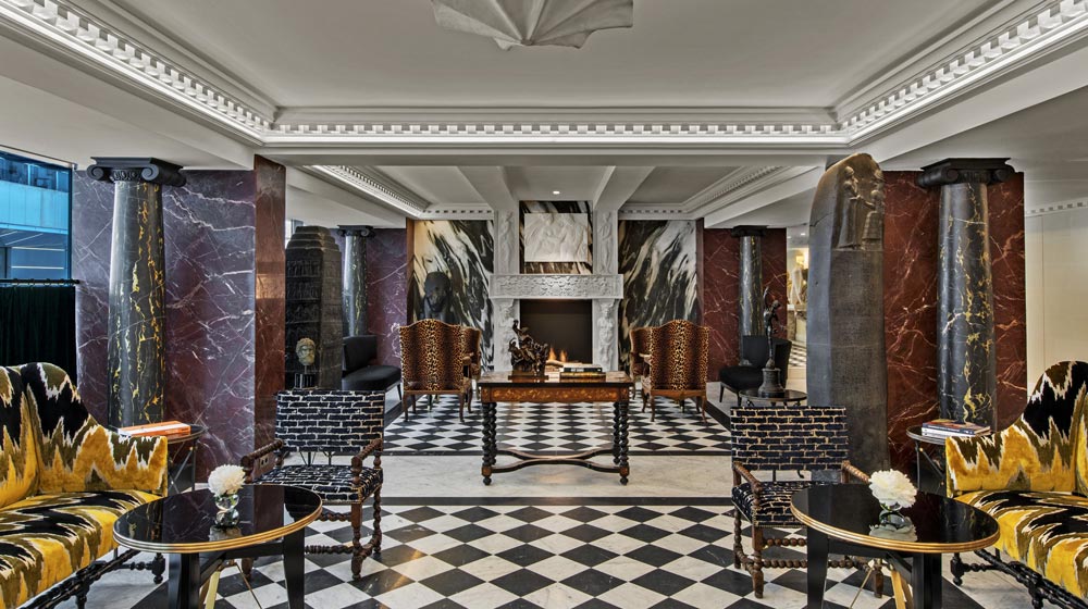 Hotel de Berri, A Luxury Collection Hotel, Paris | Lobby and fireplace