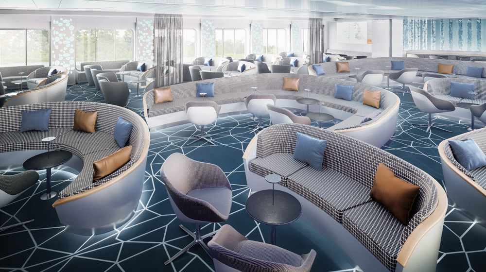 The HanseAtrium aboard HANSEATIC ships 