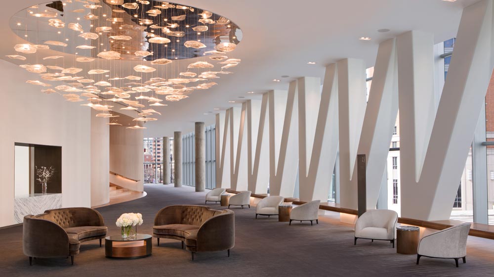 The lobby of the recently launched Conrad Washington DC