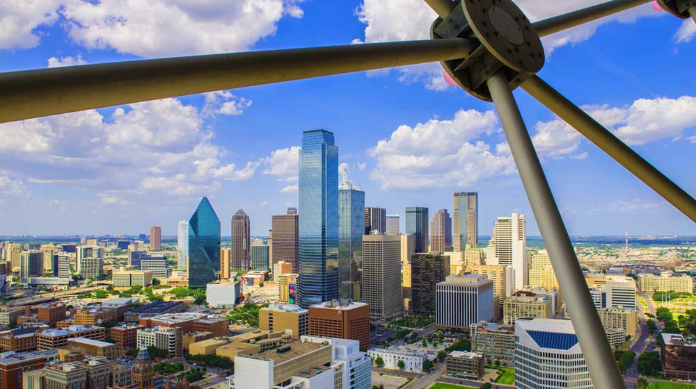 Dallas Skyline from the GeO Deck at Reunion Tower