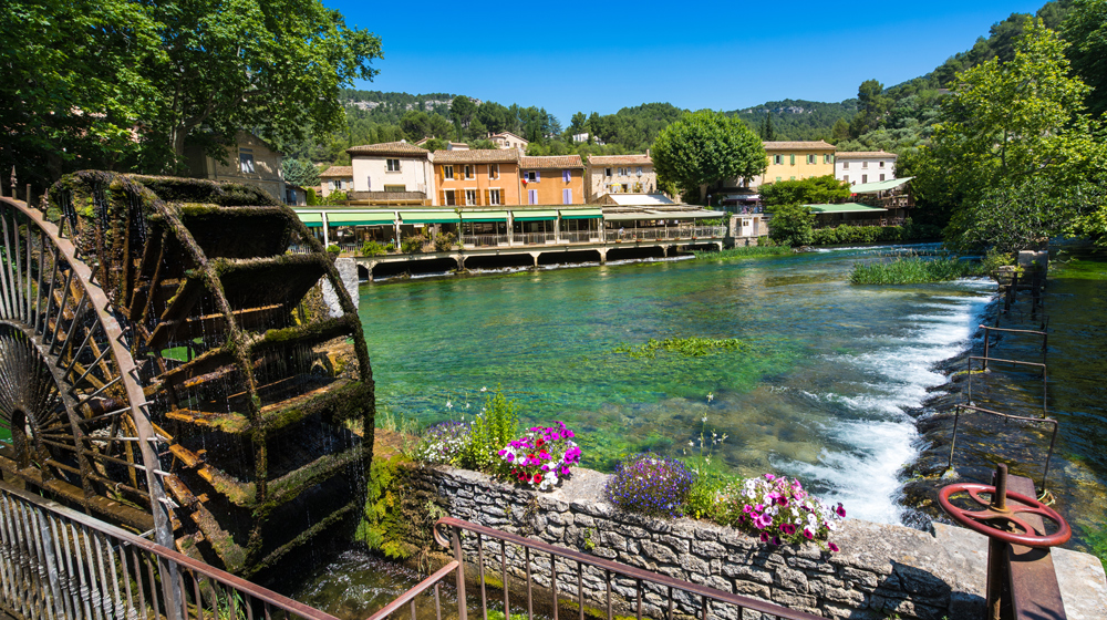 Magnificent Village of Fontaine de Vaucluse and L'Isle Sur La Sorgue, France