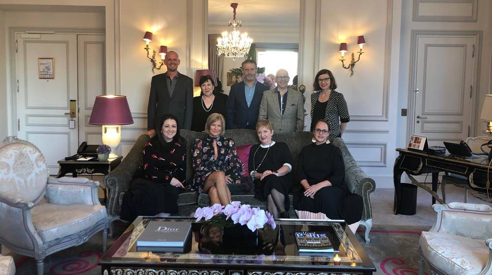 Eiffel Suite Living Room at Hotel Plaza Athenee