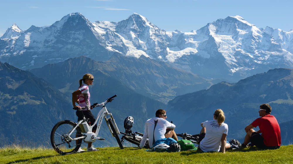 Biking through Switzerland