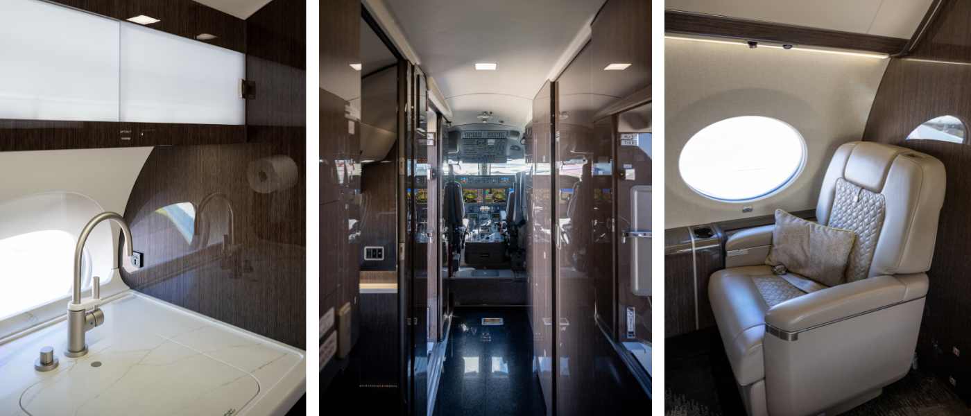 The interior of Qatar Executive G650ER