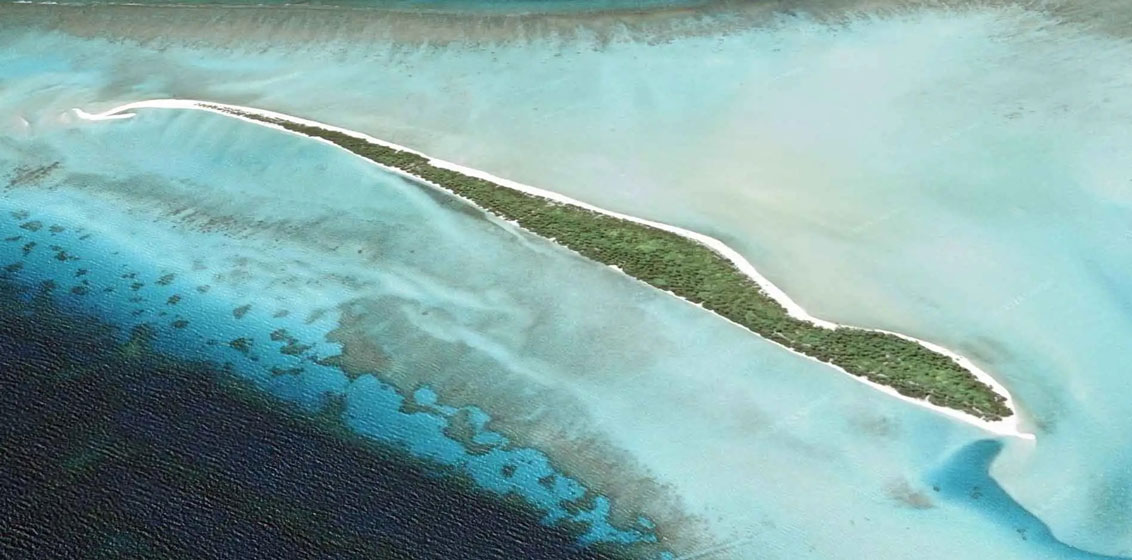 The Foththeyo Bodufishi island in the Maldives, reportedly the future site of Aman Maldives