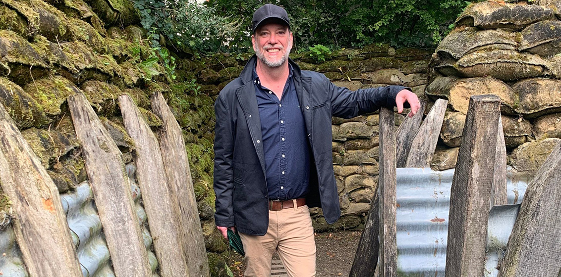 Mat McLachlan in Western Front trench