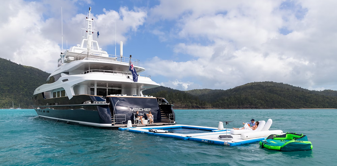 Six Senses Fiji yacht