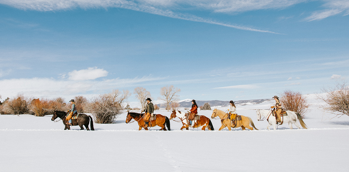 horseback riding at Brush Creek Ranch 