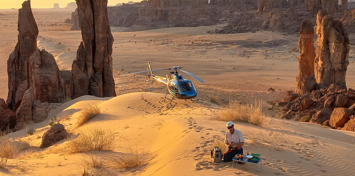 Desert heli picnic