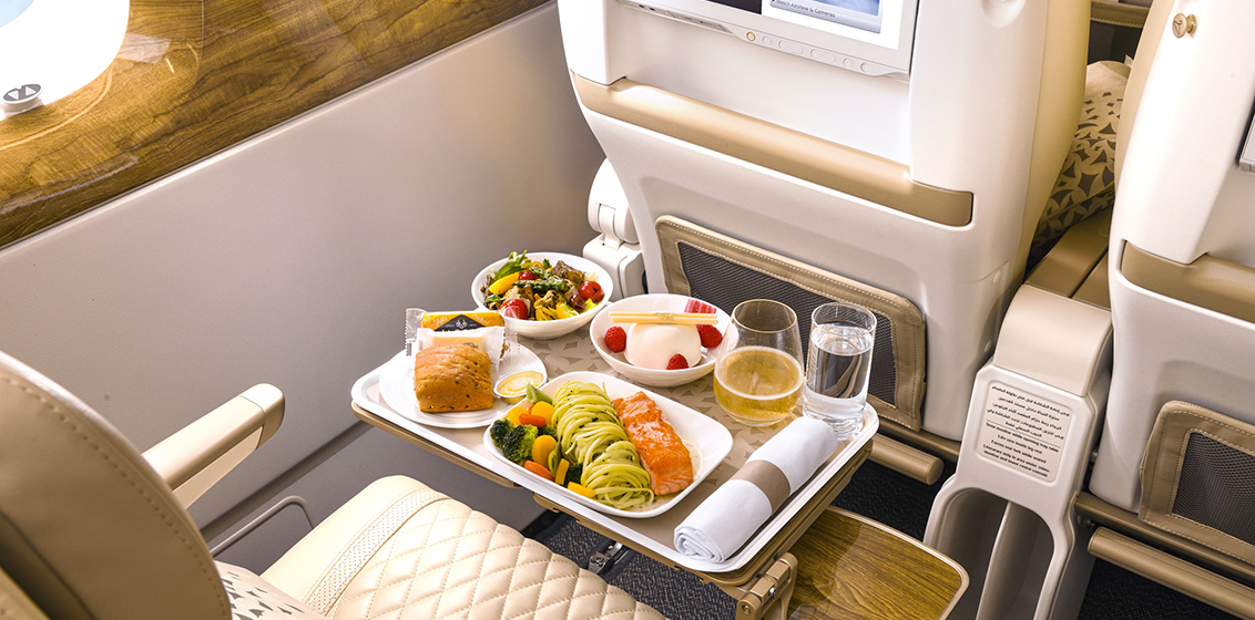 Emirates Premium Economy dining