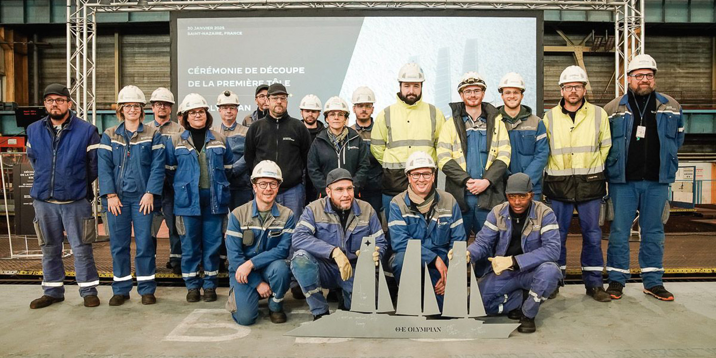 The steel cutting of Orient Express Olympian in late January 2025